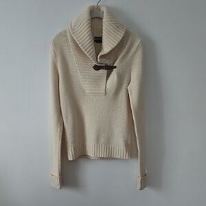 Ralph Lauren Rugby Vintage 100% Wool Womens Shawl Collar Sweater Sz Medium